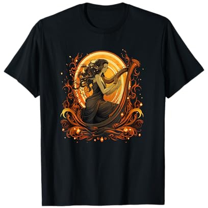 Jolie joueuse de harpe pour musiciens et amateurs de musique de harpe T-Shirt