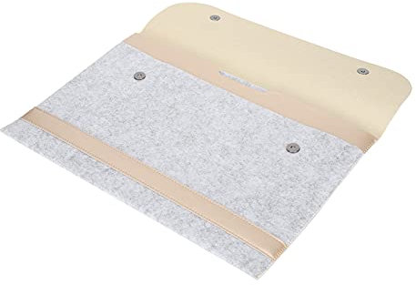 Bewinner Housse de Protection pour Ordinateur Portable, étui de Protection en Feutre Double Couche de Type Rabattable, Pochette de Protection pour Enveloppe Souple pour 13 Pouces (Or)