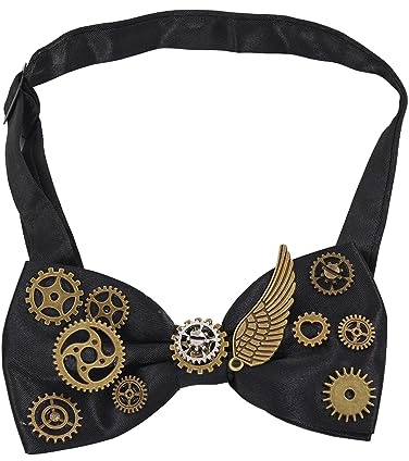 BLESSUME Steampunk Fliege Vintage Gears Kostümzubehör für Cosplay