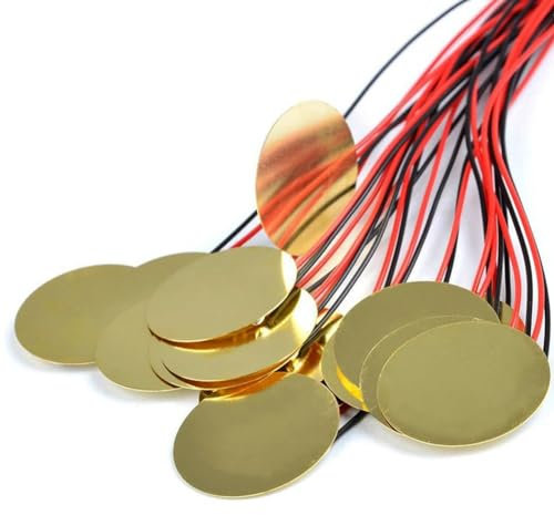 COMETX Piezo Plattenspieler 15 Stück Piezo Tonabnehmer 35mm Piezo-Verstärker Discs Piezo Disc Converter für Akustikgitarre Drum 10 Zoll Kommunikation Mikrofon Trigger Sound Sensor
