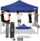 COBIZI Faltpavillon 3x3 Wasserdicht Stabil Winterfest ohne Seitenwand,Pop Up Pavillon Partyzelt,Sonnenschutz Gartenpavillon,Pavillon Faltbar mit Handtasche(3 mal 3m Dunkelblau)