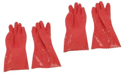 2 Paar Schälhandschuhe Latex handschuhe Kartoffelhandschuhe Strohabdeckungen werkzeug Handschuhe für Gemüseschäler Handschuhe zum Schälen von Gemüse rutschfest Melonen