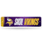 Rico Industries NFL Football Minnesota Vikings Metall-Straßenschild, 10,2 x 38,1 cm, Heimdekoration, Schlafzimmer, Büro, Männerhöhle