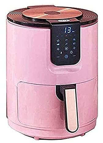 Luftfritteuse für den Heimgebrauch, 3,5 l Fritteuse, Luftfritteuse, elektrische Heißluftfritteuse, Ofen, ölfreier Herd zum Braten, LED-Digital-Touchscreen mit antihaftbeschichtetem Korb/Rosa