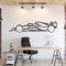 NORTH KAISER Formel 1 Metall-Wandkunst – F1-Rennwagen-Silhouette, Wandbehang – Sport-Auto-Wandskulptur, Dekoration für Garage, Männerhöhle oder Schlafzimmer (60 x 13,2 cm)
