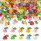 Beadthoven Lilienblumen-Anhänger, transparent, Acryl, Maiglöckchen, Blütenblatt-Anhänger mit Blatt, für DIY-Ohrringe, Halsketten, Schmuckherstellung, 10 Farben