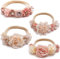4 Pièces Bébé Fille Nylon Bandeaux Fleur Élastique Bande De Cheveux Arcs Cheveux Accessoires pour Nouveau-Né Nourrisson Tout-petit