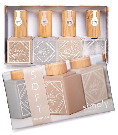 Simply mani by Eclair | SOFT SELECTION Set | Hema Free | Komplettes Set für sicheren Hybrid-Maniküre | Einfache Anwendung | Vielseitige Nagel-Stylings | Hohe Produktqualität
