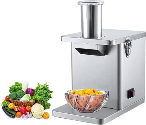 Commercial Electric Vegetable Dicing Machine - Automatic Potato Carrot Onion Cutter Slicer for Granular Dicing - Multifunctional Lemon Slicer Machine