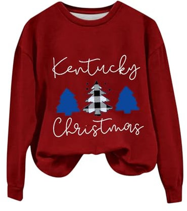 Damen Weihnachtspullover Lustige Grafik-Pullover Herbstpullover Bequem Weihnachten Bekleidung Tops Damen Weihnachtspullover Lustige Grafik Damen Ohne Kapuze Weihnachts Tshirt