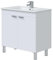 Mueble de Baño Atenea con Patas Armario 2 Puertas Abatibles Color Blanco Brillo 80 cm (Sin Lavabo)