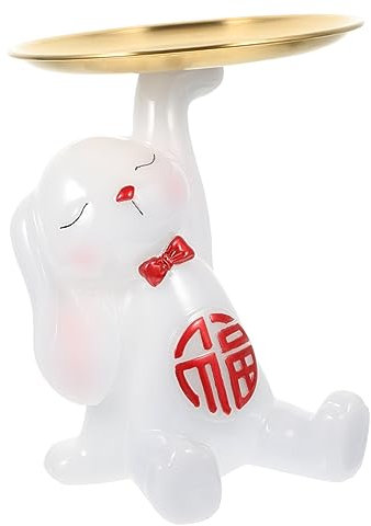 WATIIFUFU Keramik Hase Statue Ablage Desktop Dekoration Home Decor Schmuckstück
