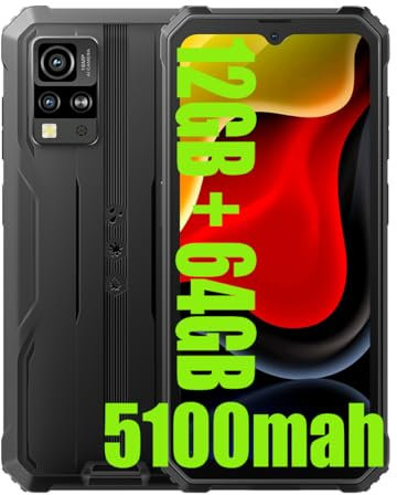 Blackview BV4800 SE Smartphone Rugged(2025) 12GB+64GB/2TB TF, 6,56 HD+,16MP+8MP/Face ID/Vetro Corning/OTG/GPS/IP68 IP69K/FM/4G Dual SIM Telefono Indistruttibile/NFC (Negro)