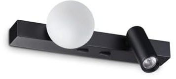 Ideal Lux PING PONG Lesewandleuchte Schwarz 3000K