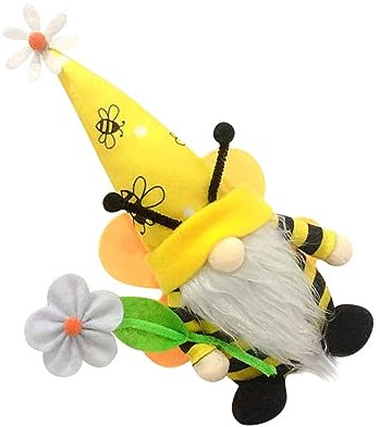 Garneck 1stk Bienenpuppe Bienen- Biene Sparschwein Katzenfigur Bienenfutterstation Wohnkultur Schreibtischfigur Bienen Dekorationen Biene Plüsch Baumwolle Yellow
