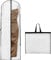 MINISOISO Borsa Porta Abiti 180x60cm, Porta Abito da Sposa Bianco, Custodia Porta Abiti, Porta Abiti da Viaggio, Polvere Pieghevole Copertina di Protezione da Matrimonio Resistente(Bianco)