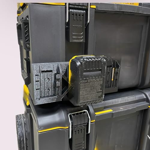 Battery Holder 20V Lithium-ion for Dewalt Tough Systems 2.0 - Holds 3, Made in USA