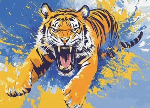Buntes Abstract Tigerss Ölgemälde Plakate - Puzzle 1000 Teile - Spiele Zum Stressabbau In Der Familie - Puzzles Für Ältere Erwachsene - Wand Kunst Dekoration Wd01Zt