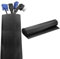 sourcing map Hook and Loop Cable Management Sleeve, 3.3ft x 6 Inch Flexible Cable Wrap Cover Wire Hider, Cord Organizer and Cable Protector for Desks TV Computer, Black