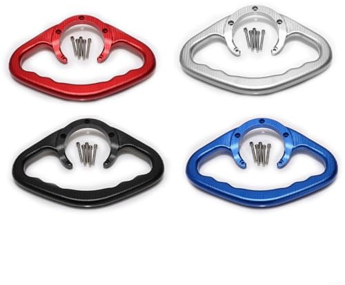 Fauhapyway Mango de agarre para tanque de motocicleta, barra de agarre de seguridad para pasajeros para Yamaha FZ1 FZ6 para YZF R1 R6 MT-07 para MT-09 aluminio (negro)