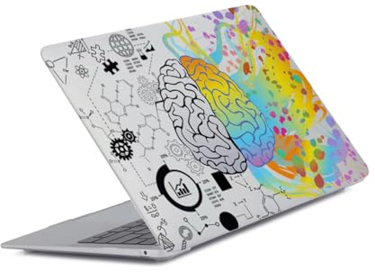 HLAAJJX Hülle für MacBook Air 15 Zoll M5 M4 M3 M2 2026 2025 2024 2023 Schutzhülle Case für MacBook Air 15,3 A3448 A3241 A3114 A2941,Hart Kunststoff Laptopschale Cover,Linke & Rechte Gehirn