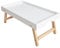 invicta INTERIOR Design Retro Frühstückstablett Scandinavia weiß Eiche Bett Tablett klappbar Tisch Serviertisch