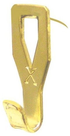 Hardware for You Ltd Picture Hooks - Pack of 10, Brass Finish, Holds Up to 7KG on Drywall