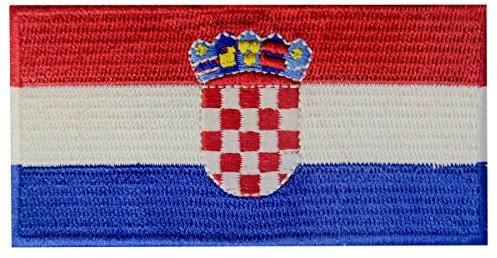 Kroatien-Flagge, bestickt, zum Aufbügeln oder Aufnähen auf Nationalemblem