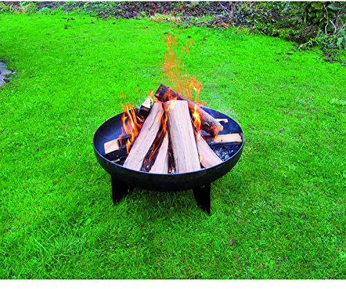 Mojawo XXL Massive Stahl Feuerschale Feuerkorb ca. Ø101cm Höhe 36cm unbehandelt Terassenfeuer Feuerstelle