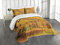 ABAKUHAUS Wald Tagesdecke Set, Fall Pale Ahornbäume, Set mit Kissenbezügen Sommerdecke, für Doppelbetten 264 x 220 cm, Orange Braun