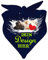 Hunde Dreiecks Halstuch personalisiert mit deinem Wunschmotiv (Fb: Navy) (Gr. 2 (68 cm))