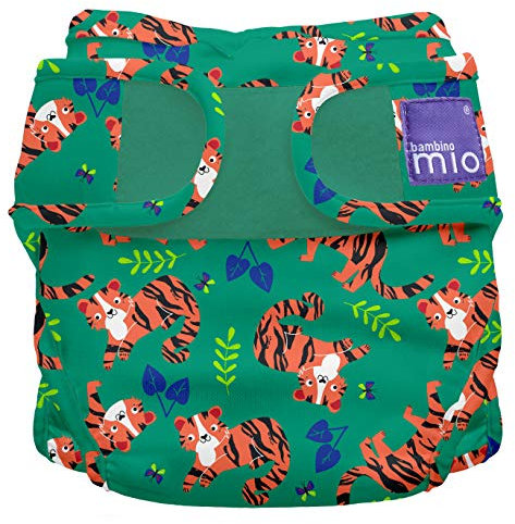 Bambino Mio, Mioduo Stoffwindel Überhose, Tiger Tango,Größe 1 (<9Kg)