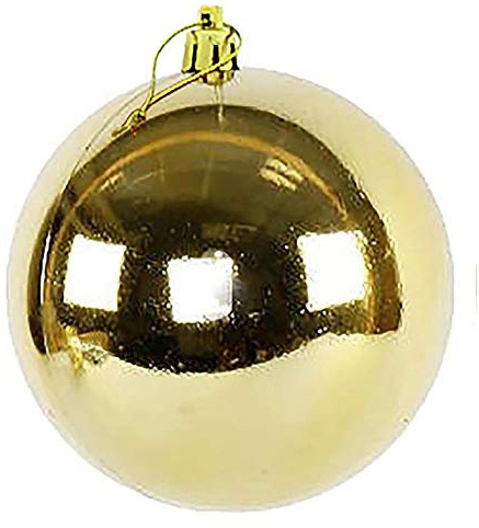 XXL Weihnachtskugeln groß für den Außenbereich, frostsicher und wetterfest 20 oder 30 cm Farbe Gold, Größe Ø 20 cm