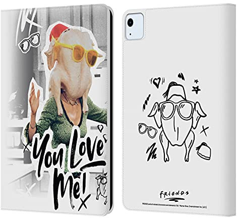 Head Case Designs Offizielle Friends TV Show You Love Me Doodle Kunst Leder-Wallet-Hülle Kompatibel mit Apple iPad Air 11 2020/2022/2024/2025