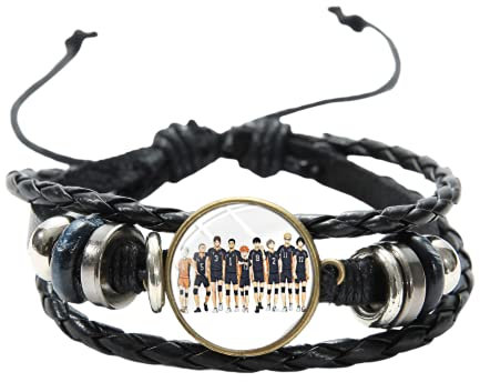 Haikyuuu!! Armband Hinata Shoyo Kageyama Tobio Punk Gewebtes Lederarmband Unisex