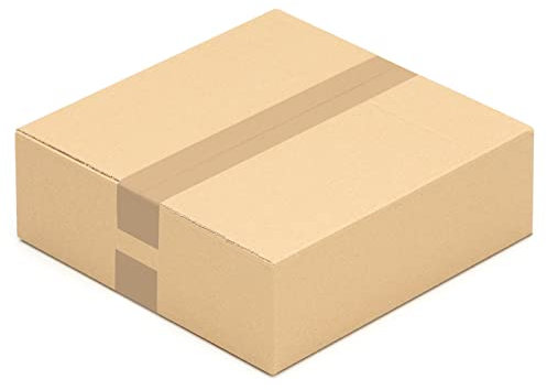 KK Verpackungen Versandkartons 300 x 300 x 100 mm Braun 1-wellig (Außenmaß 306 x 306 x 110 mm) | 25 Stück, Faltkartons Kartons geeignet für Versand als DHL Paket DPD Hermes GLS Paketklasse S (KK125)