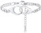 FindChic Personalisierte Fußkette Armskette mmit Handschnellen Anhänger Charm Figaro Fußkettchen mit Handschnellen Anhänger