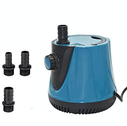 SOUSLOW 20W Pompa Ad Acqua Sommergibile 1000L/H con 3 Ugelli per Acquario Fish Tank Stagno Fontane Giardino Sistema
