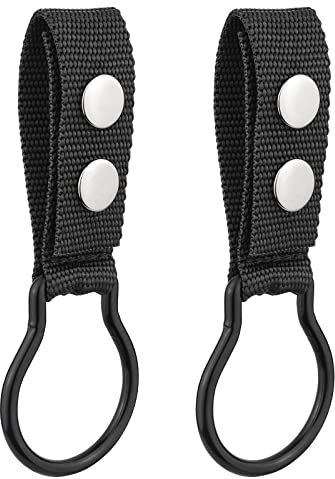 Flashlight Ring for Duty Belt, 2 Pack Nylon Dual Snap Clip Flashlight Holder UIInosoo for Duty Belt Keep D/C Cell Flashlight