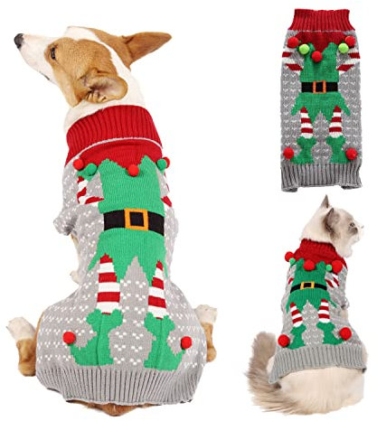 Hundepullover Weihnachten Hunde KostüMe Katzen Kleidung Strickpullover Hund Haustier Katze Hunde Pullover Hundekostüm Weihnachten Haustiermantel für Weihnachten Party Geschenk
