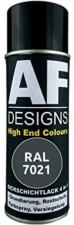 Alex Flittner Designs Peinture antirouille 4 en 1 RAL 7021 - Gris noir - Spray de peinture antirouille