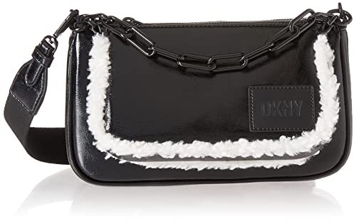 DKNY Damen Lexi Double Demi Crossbody Handtaschen, Schwarz/Natur
