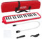 Soulmate Melodica 37 Tasten mit Tragetasche und 2 Mundstücken, Air Piano Keyboard, Musikinstrument für Kinder und Erwachsene, Rot
