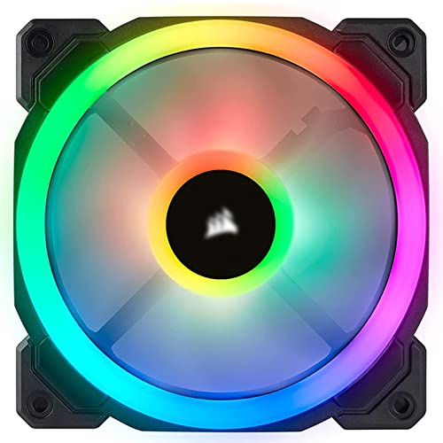 TZMRIT LL120 RGB Ventilateur vitesse 600-1500 tr/min, 24,8 dB, Dual Light Loop RGB LED PWM, noir, 120 mm x 25 mm, emballage simple