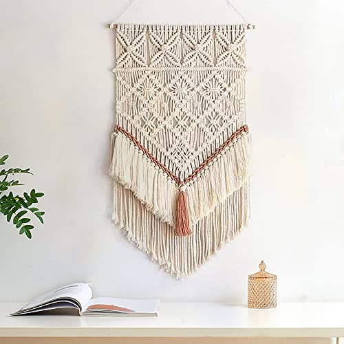BMIDRUT Hängender Makramee-Wandteppich, Traumfänger, handgewebte Wandteppiche, Boho-Wandkunst, Dekoration, Zuhause, Wanddekoration, Wanddekoration