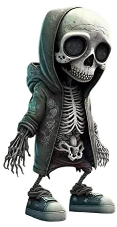 Rosixehird Coole Skelettfiguren | Skelett-Armaturenbrett-Dekorationen - Totenkopf-Auto-Ornament, Punk-, Horror-Requisiten für LKW-Schreibtisch, Halloween
