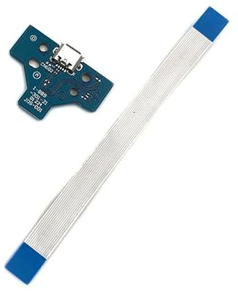 YANHAO [Video game parts] 10Pcs 14Pin 12 Pin Charger Ribbon Cable For Sony PS4 Pro Controller JDS-040 001 030 055 011 USB Charging Board Socket Circuit [Replace] (Color : JDS-001 14PIN Cable)