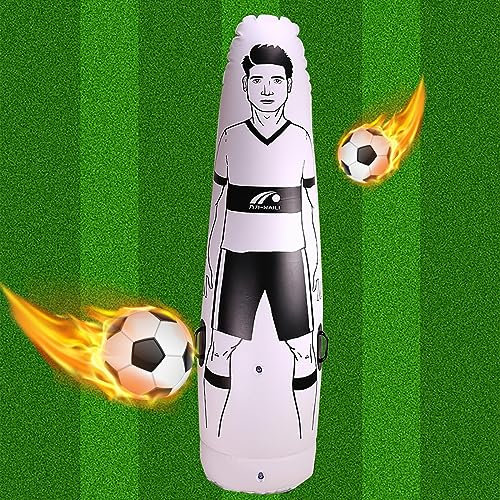 DONGZQAN Freistoß Dummies 1.75m Fussball Kinder Erwachsene Fußballtraining Fußball Dummy Boxsack, Football Training Equipment Torwart-Tumbler-Fußball, Aufblasbare Fußball-Trainingspuppe