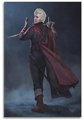 VZRSQZK Game Baldur's Gate 3 Vampire Spawn Astario Poster, dekoratives Gemälde, Leinwand, Wandposter und Kunstdruck, modernes Familienschlafzimmer-Dekor-Poster, 20 x 30 cm