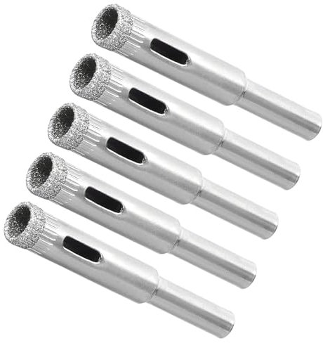 CoCud Diamond Hole Saws Drill Bits, 8mm / 5/16 Drilling Diameter, Nickel Plated Carbon Steel Drill Bit - (Applications: for Glass Ceramic Tiles Marble Stone), 5-Pieces